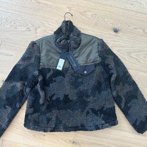 Veronica Beard Jeans Kylan Sherpa Pullover Jacket